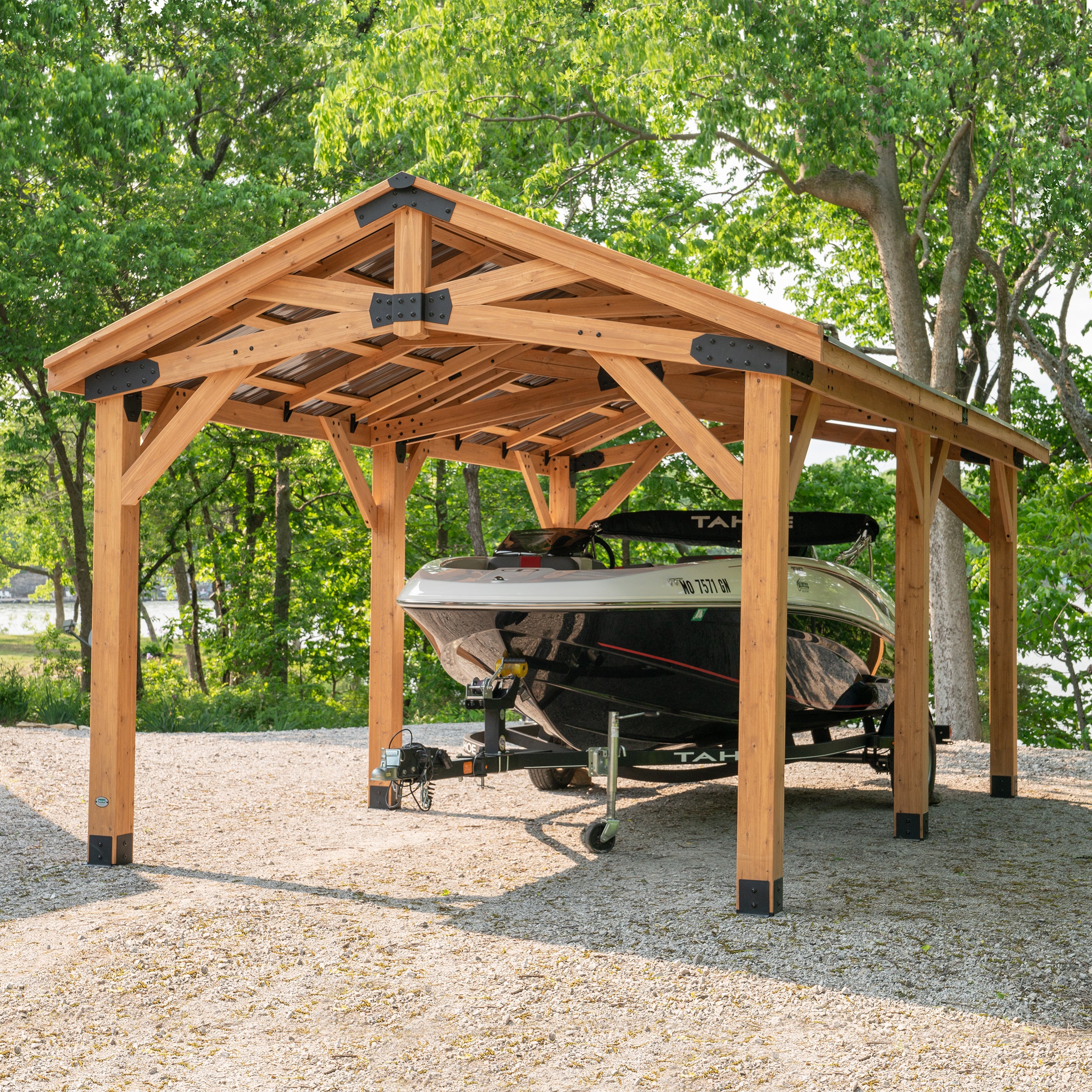 6.1m x 3.7m (20ft x 12ft) Norwood Gazebo/Carport