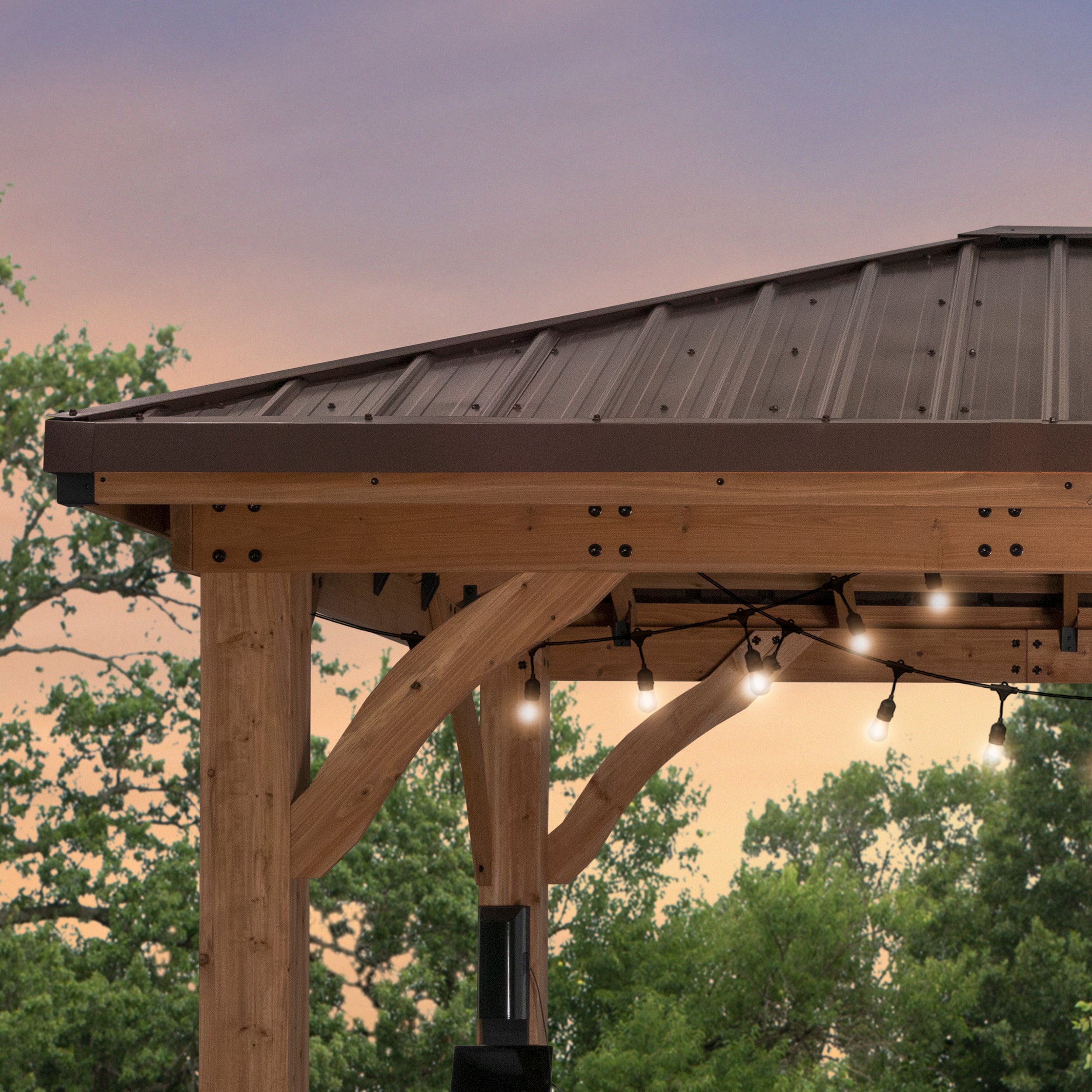 4.3m x 3m Barrington Gazebo Exterior metal roof
