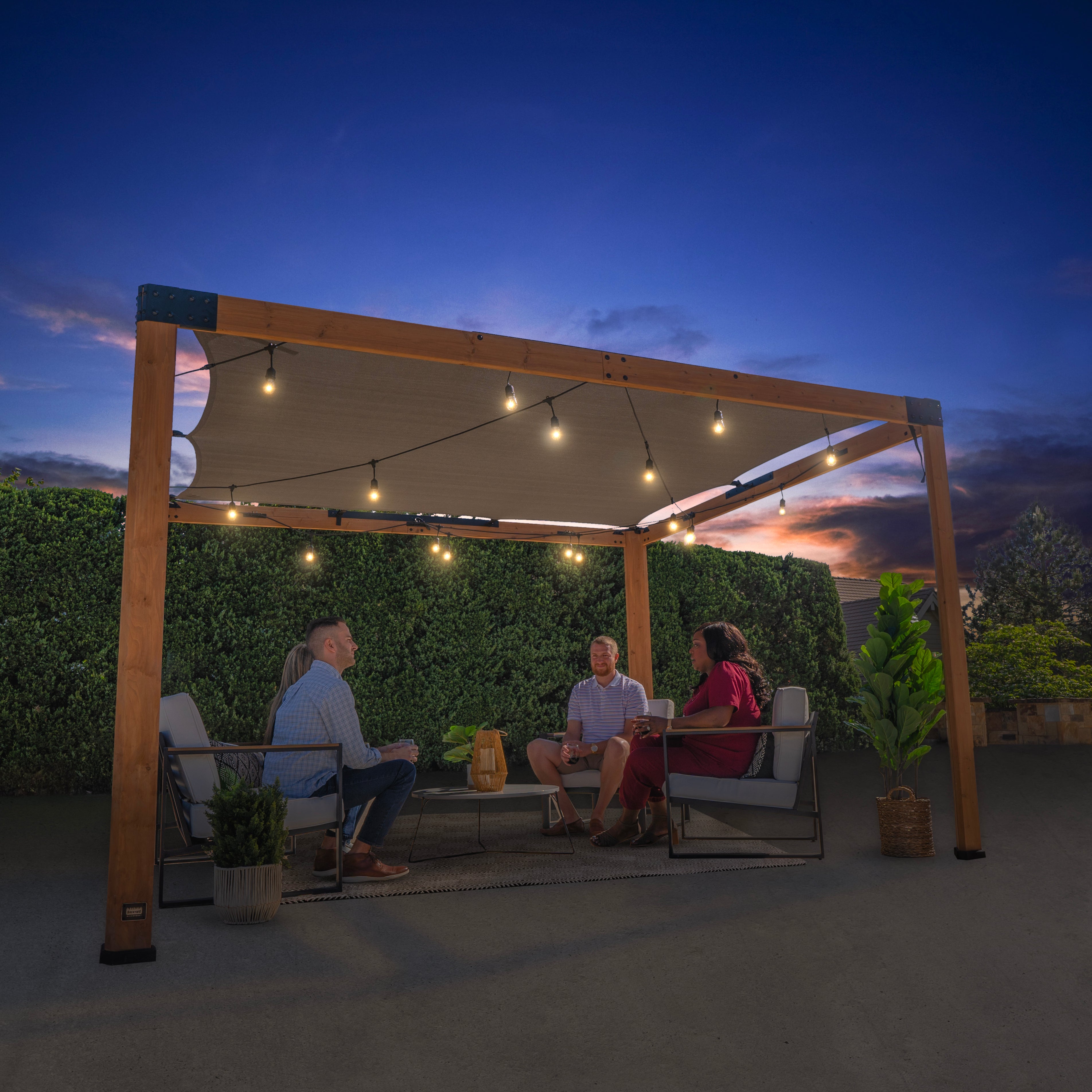 3.7m x 3m Brendan Sail Shade Pergola