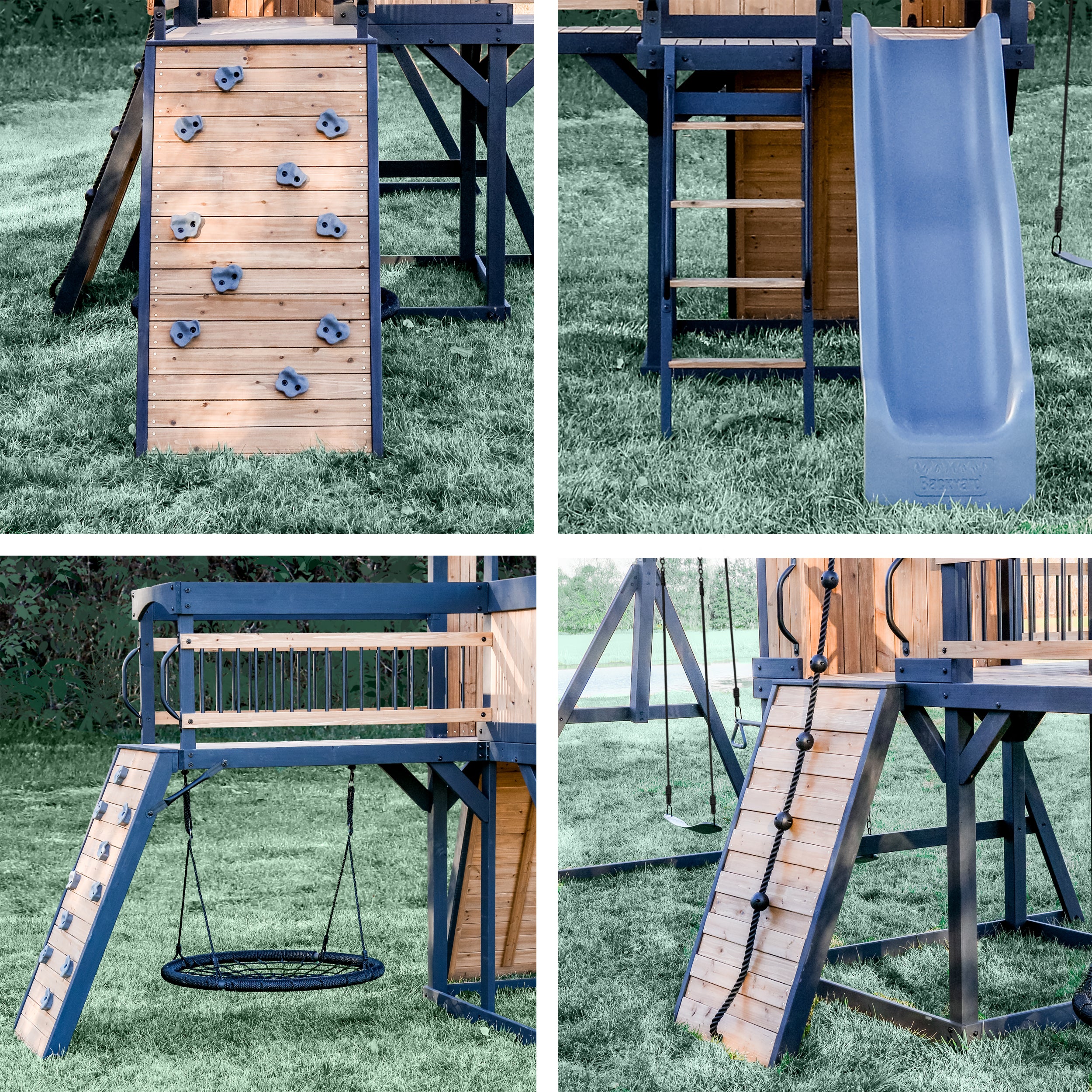 Timber Crossing Swing Set Features