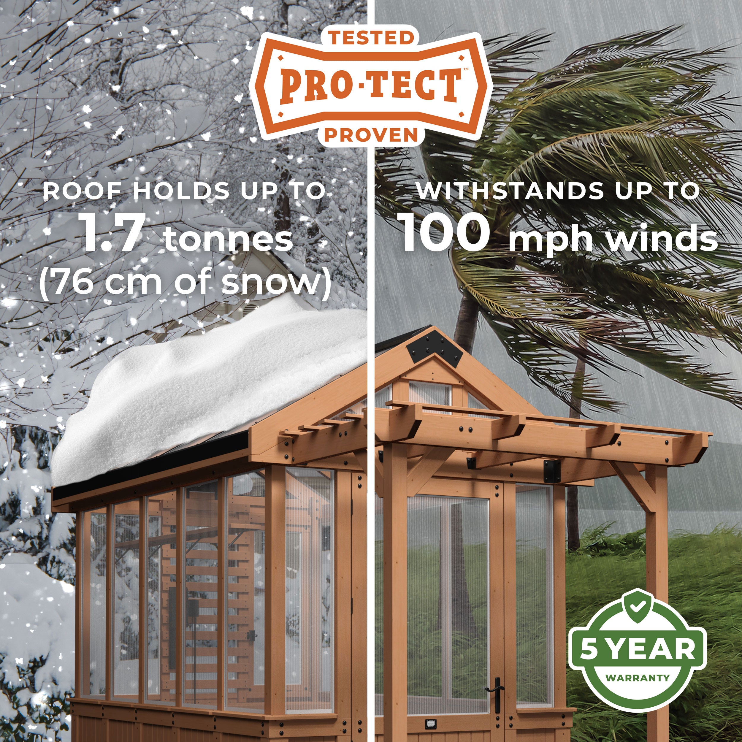2.9m x 1.8m Bellerose Greenhouse Metric Pro-Tect