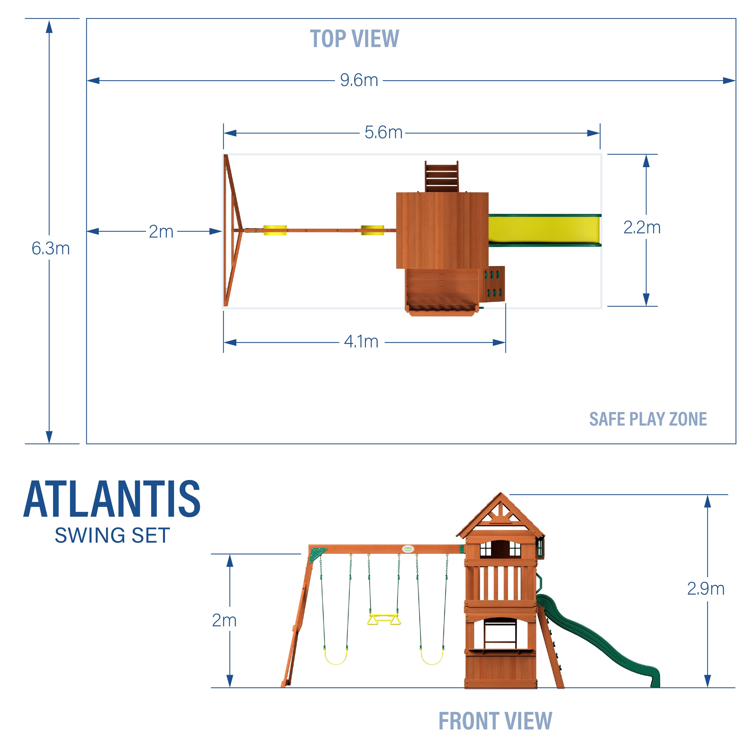 Atlantis Swing Set and Climbing Frame