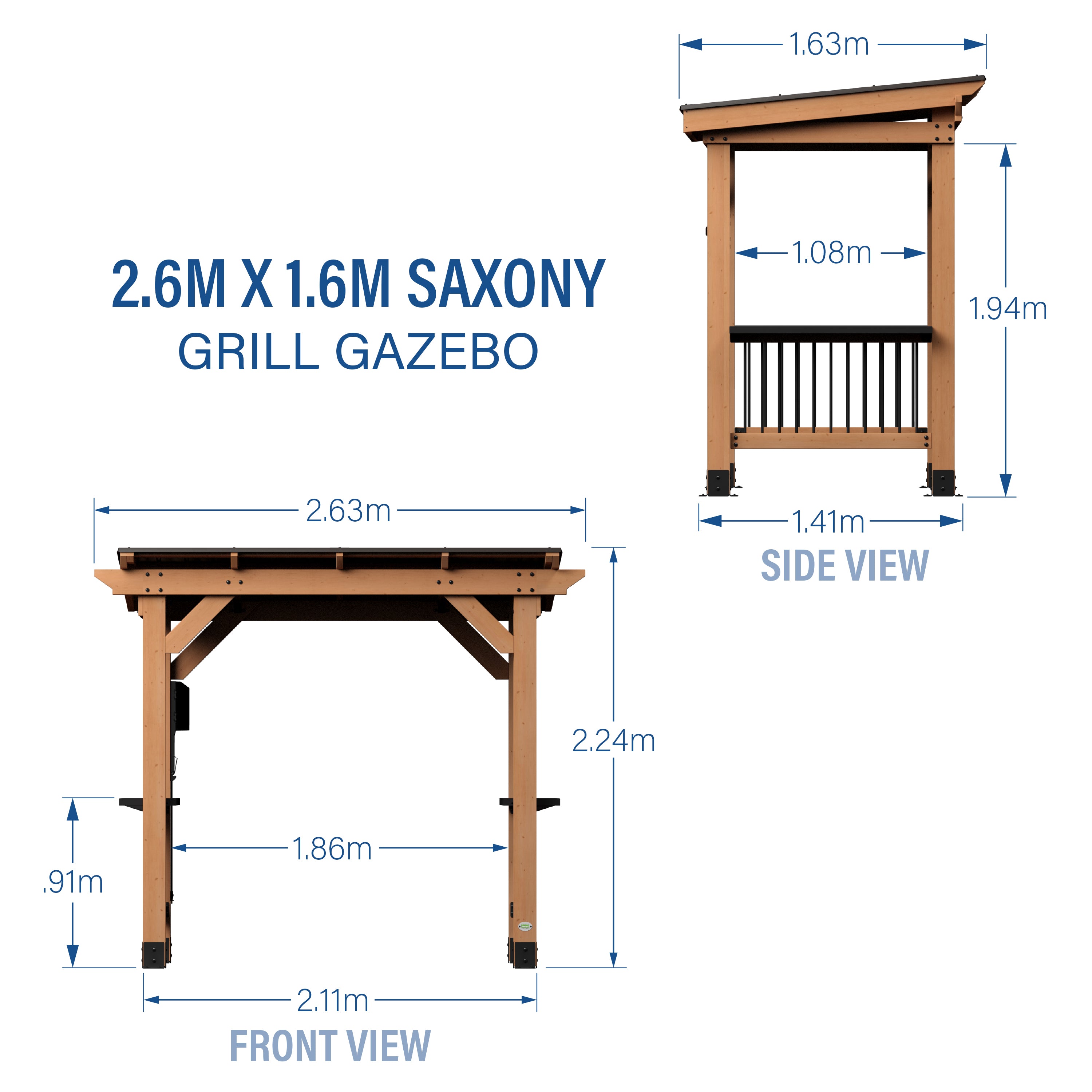 Saxony Grill Gazebo Diagram