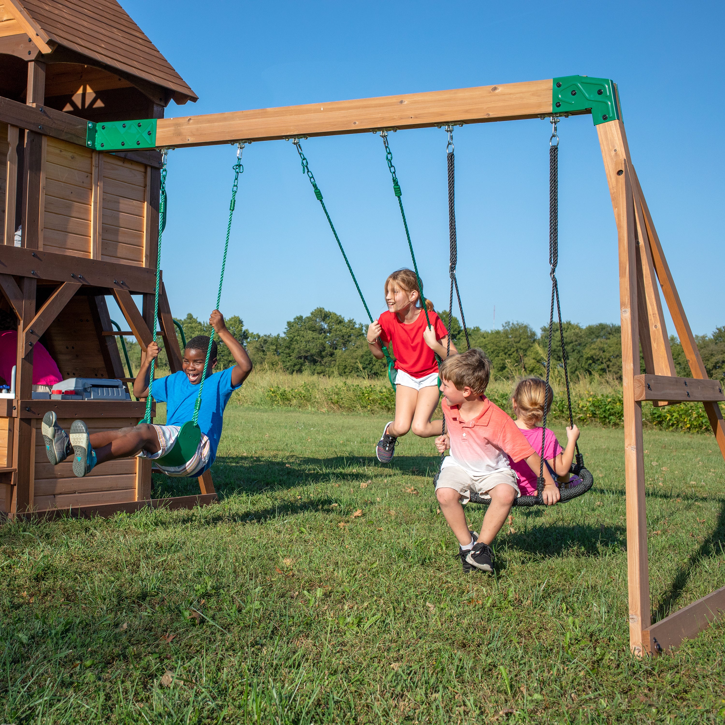 Cedar Cove Swing Set and Climbing Frame