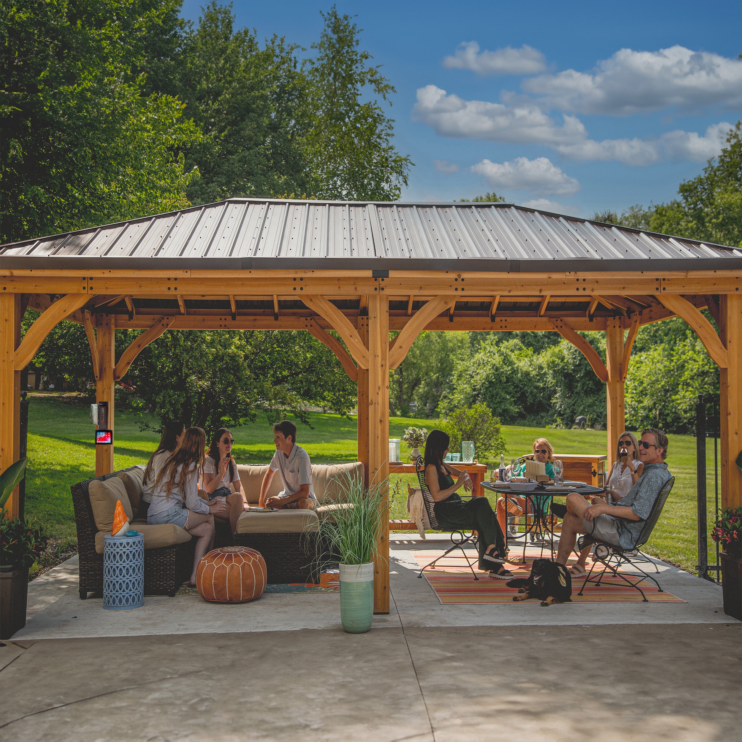 6.1m X 3.7m Barrington Gazebo/Carport