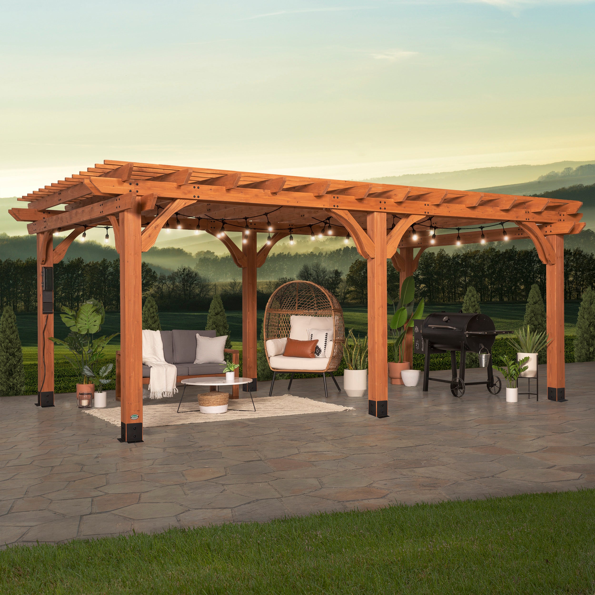 6.1m x 3.7m (20ft x 12ft) Beaumont Pergola