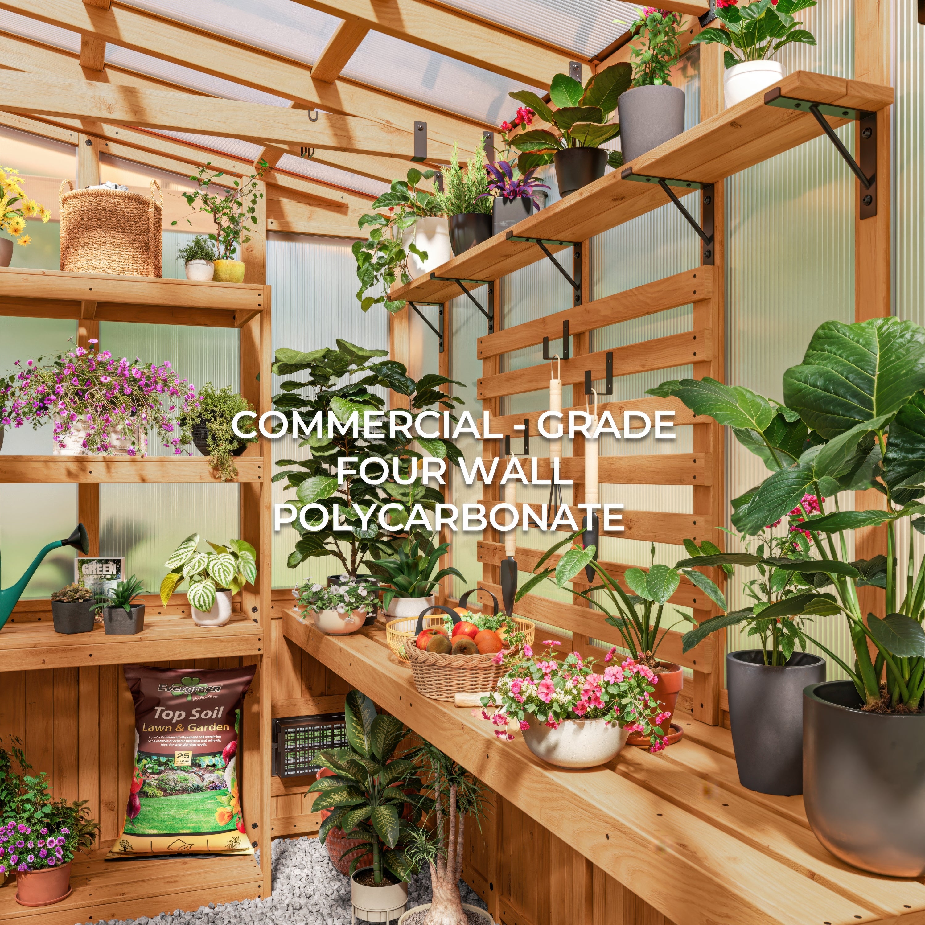 2.7m x 1.7m (9ft x 6ft) Poppy Greenhouse