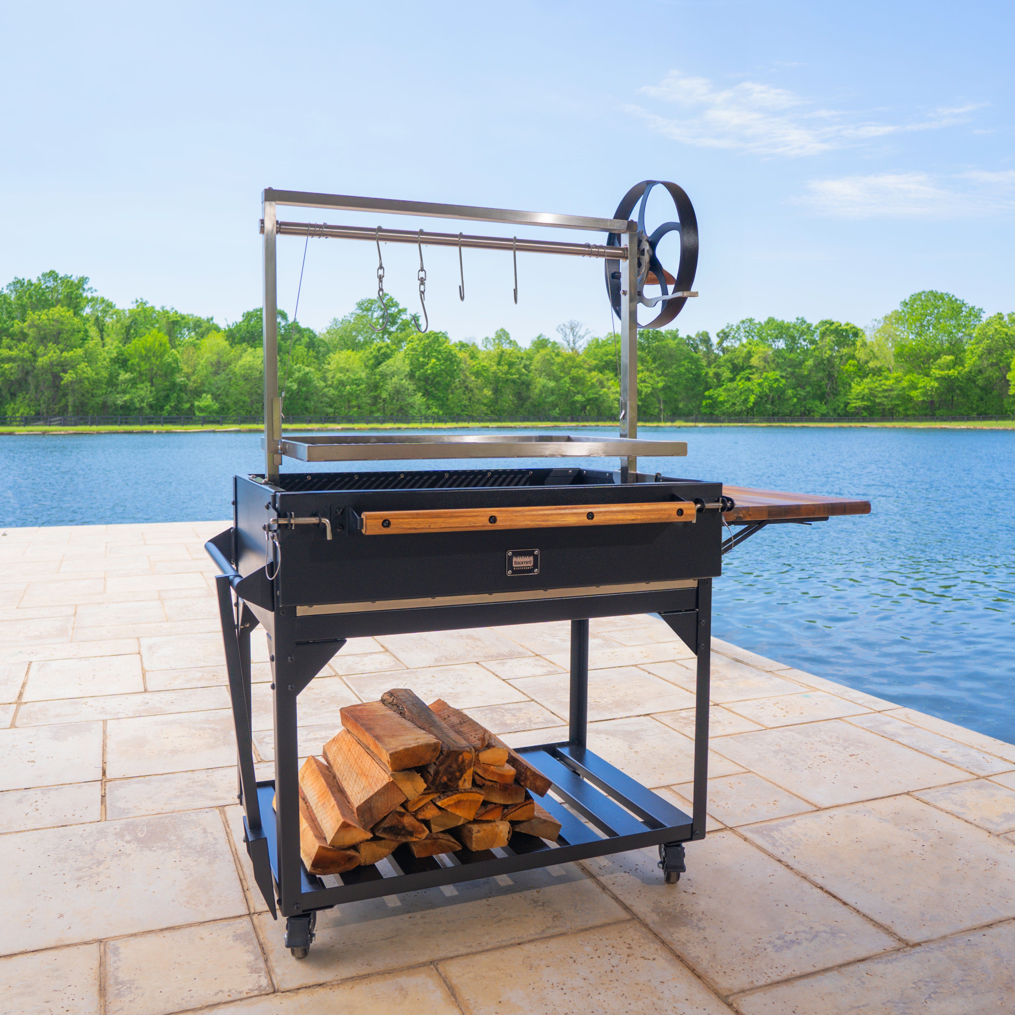 Argentine/Santa Maria Heritage BBQ Grill with Wood Fire and Charcoal Grill