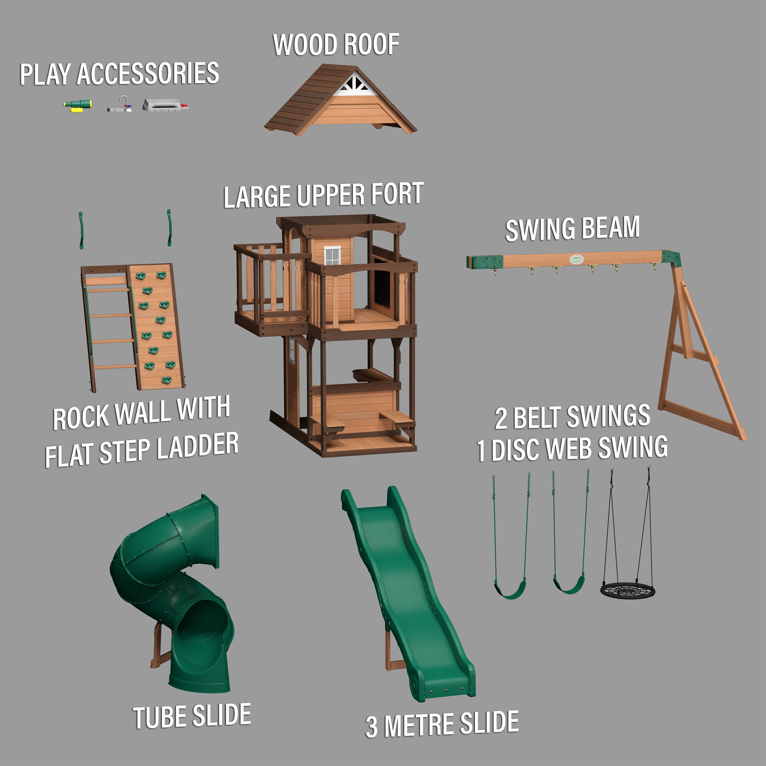 Cedar Cove Swing Set and Climbing Frame
