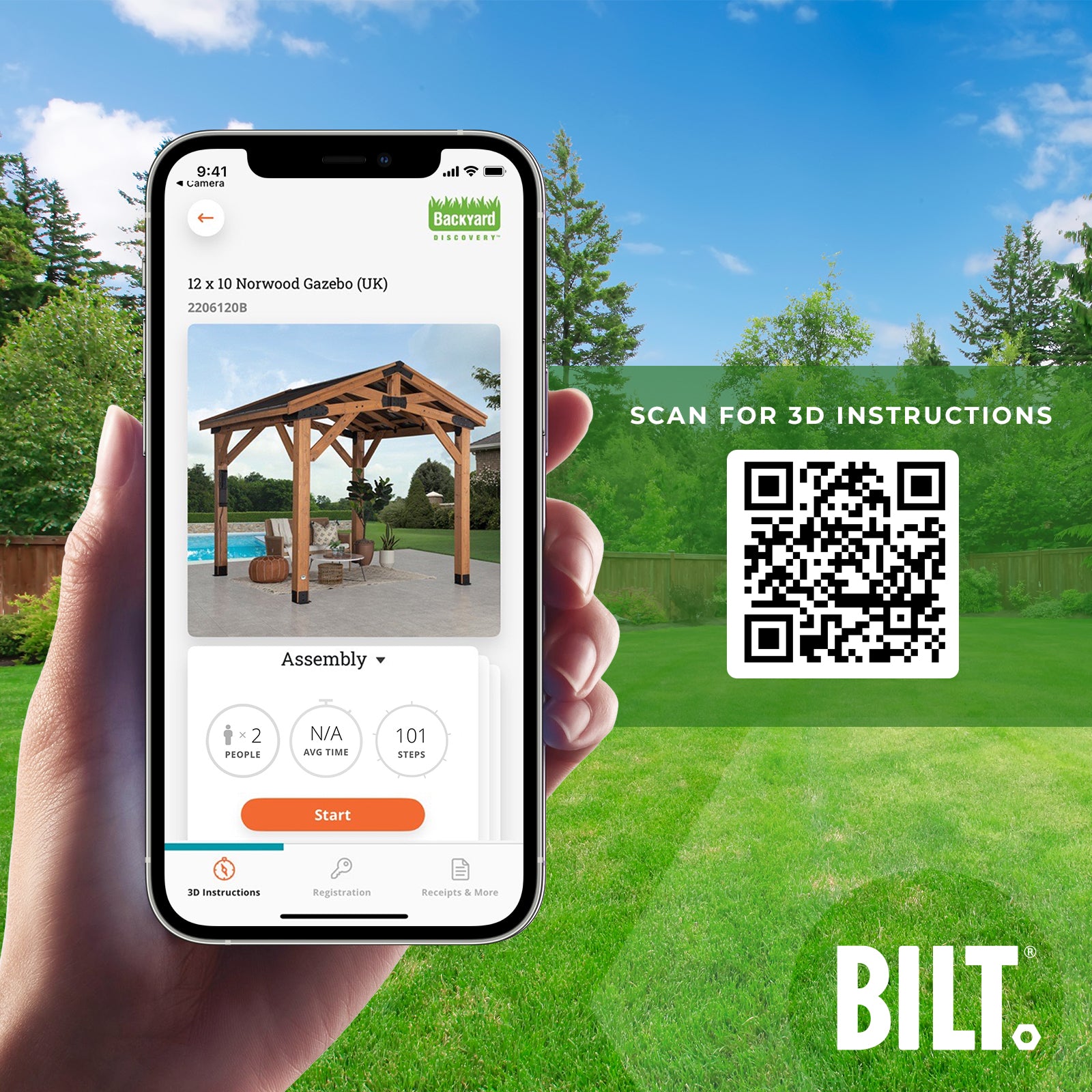 3.7m x 3.1m (12ft x 10ft) Norwood Gazebo