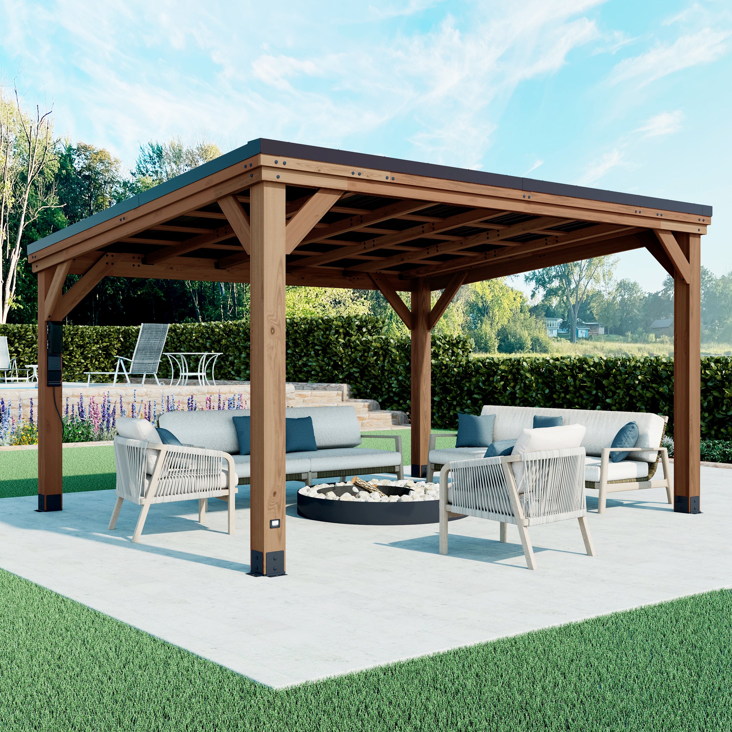 4.3m X 3.7m Arcadia Sloped Roof Gazebo