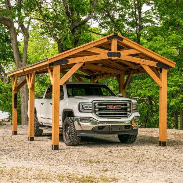 6.1m x 3.7m (20ft x 12ft) Norwood Gazebo/Carport