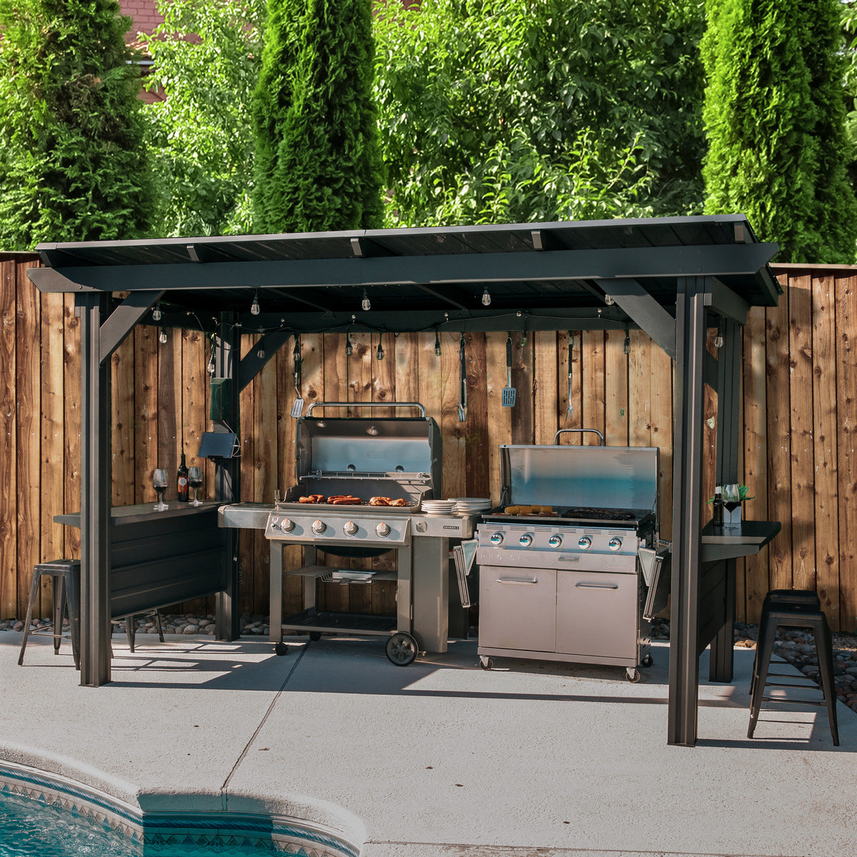 Pergola Barbecue Place Pergola Barbecue Grill Island Rockport XL