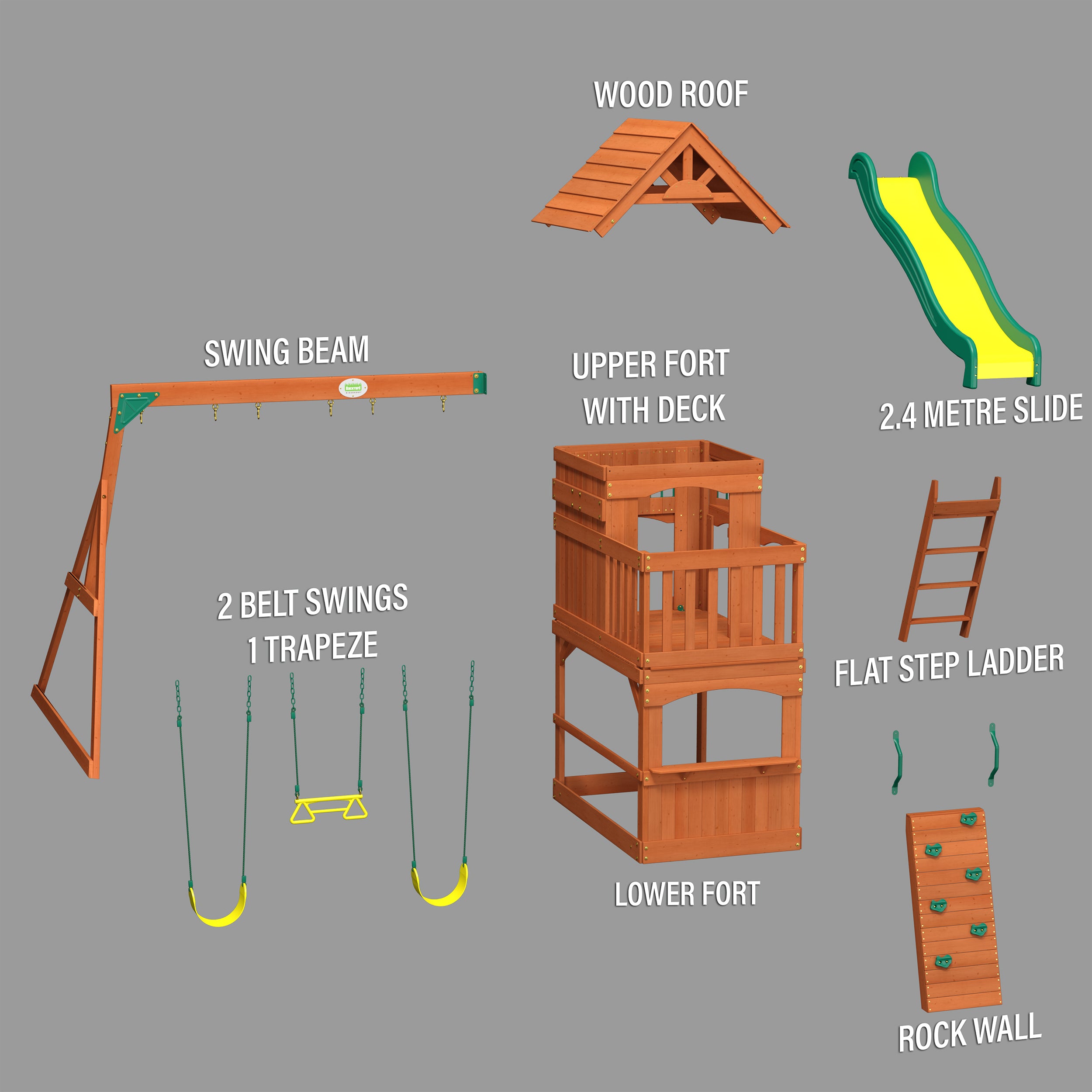 Atlantis Swing Set Exploded View