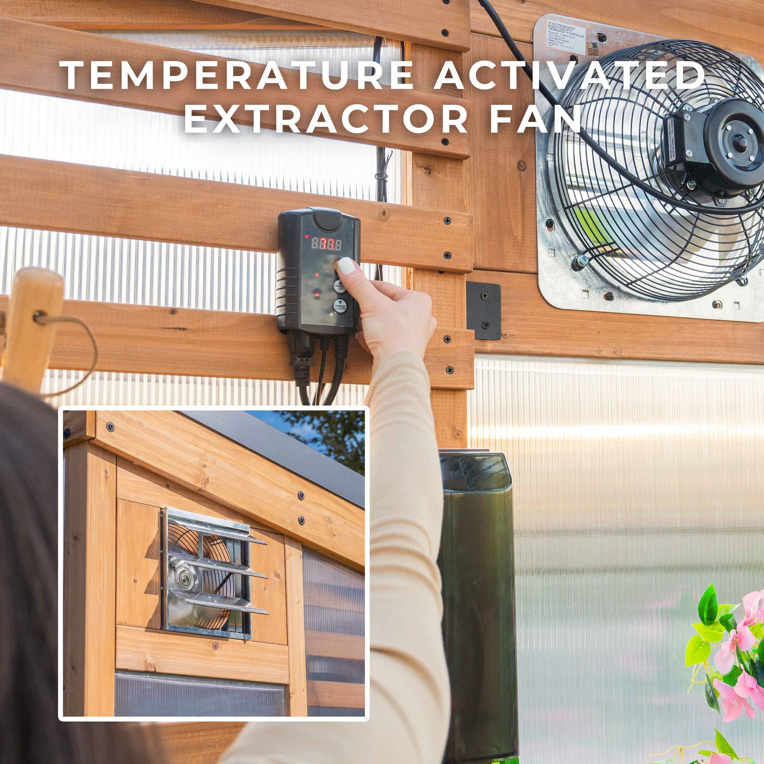 2.7m X 1.8m Willow Temperature Activated Extractor Fan