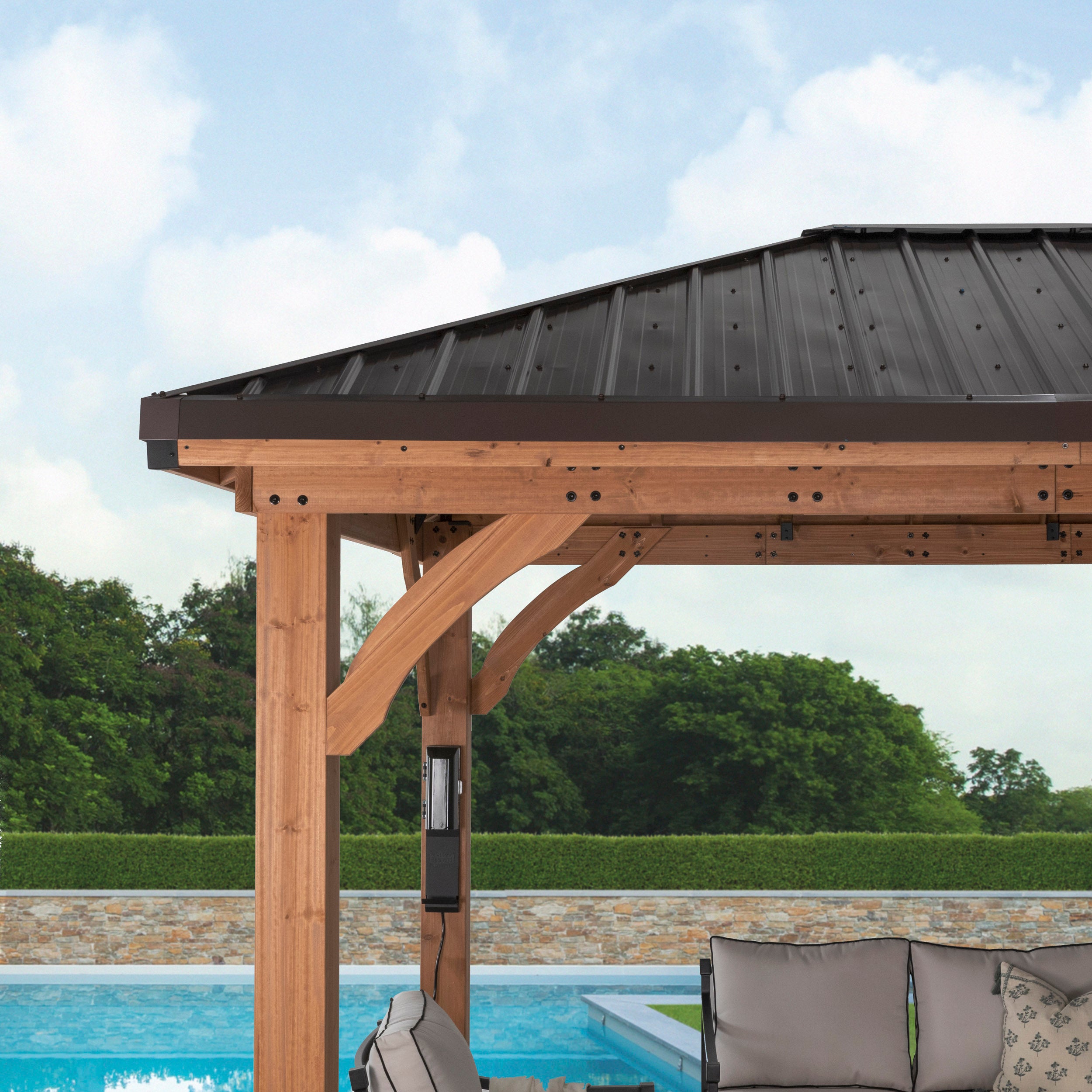 3.7m X 3m Barrington Gazebo with PowerPort