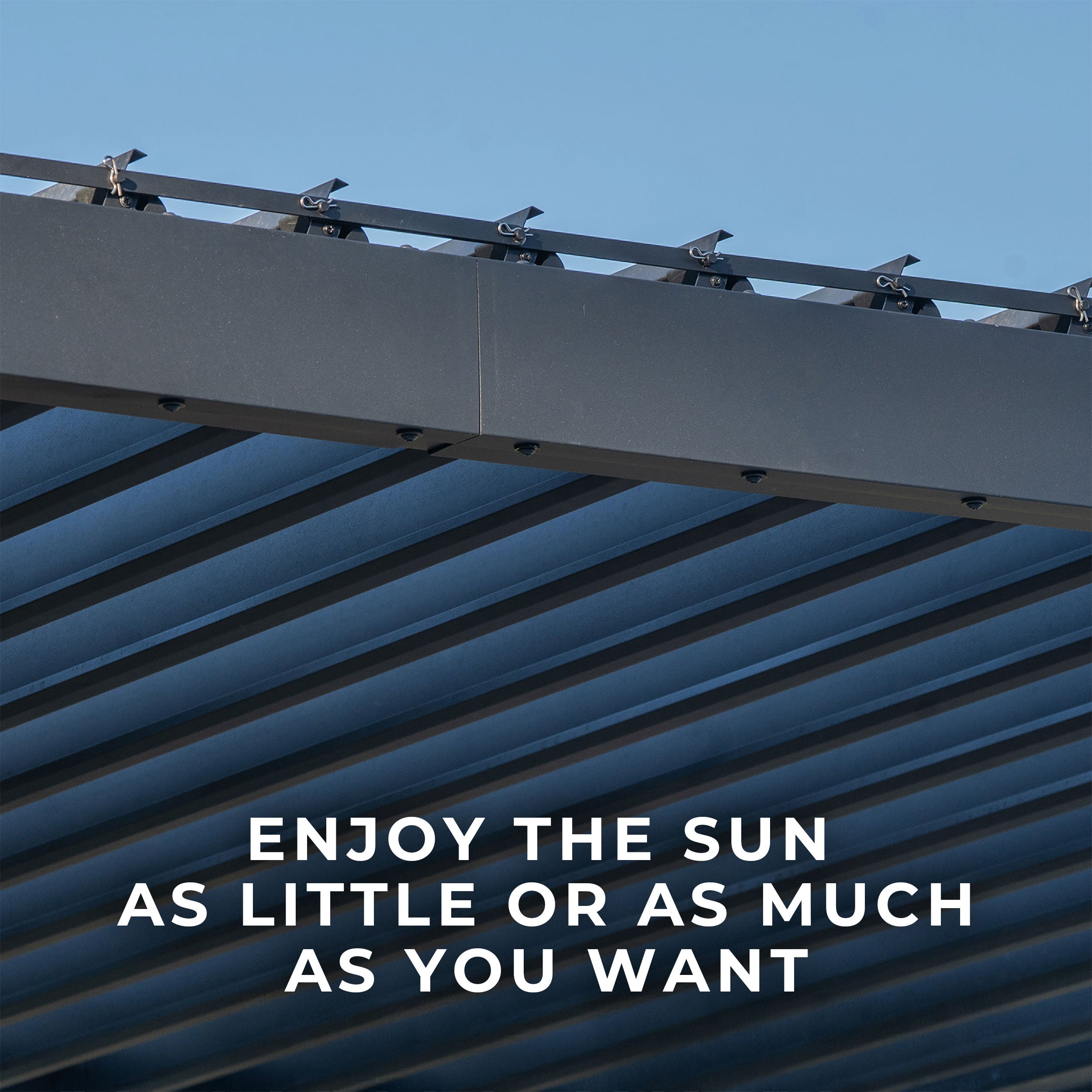 4.3m X 3.1m Evanston Wall Mounted Louvered Pergola
