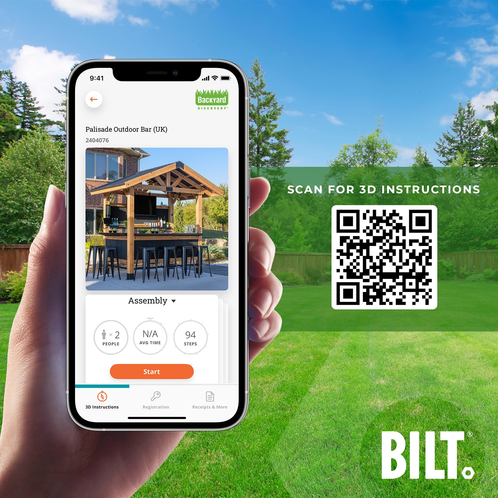 2.9m x 1.9m (10ft x 6ft) Palisade Outdoor Bar