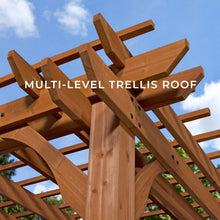 Load image into Gallery viewer, 3.6m x 3m Wood Pergola (12ft x 10ft)
