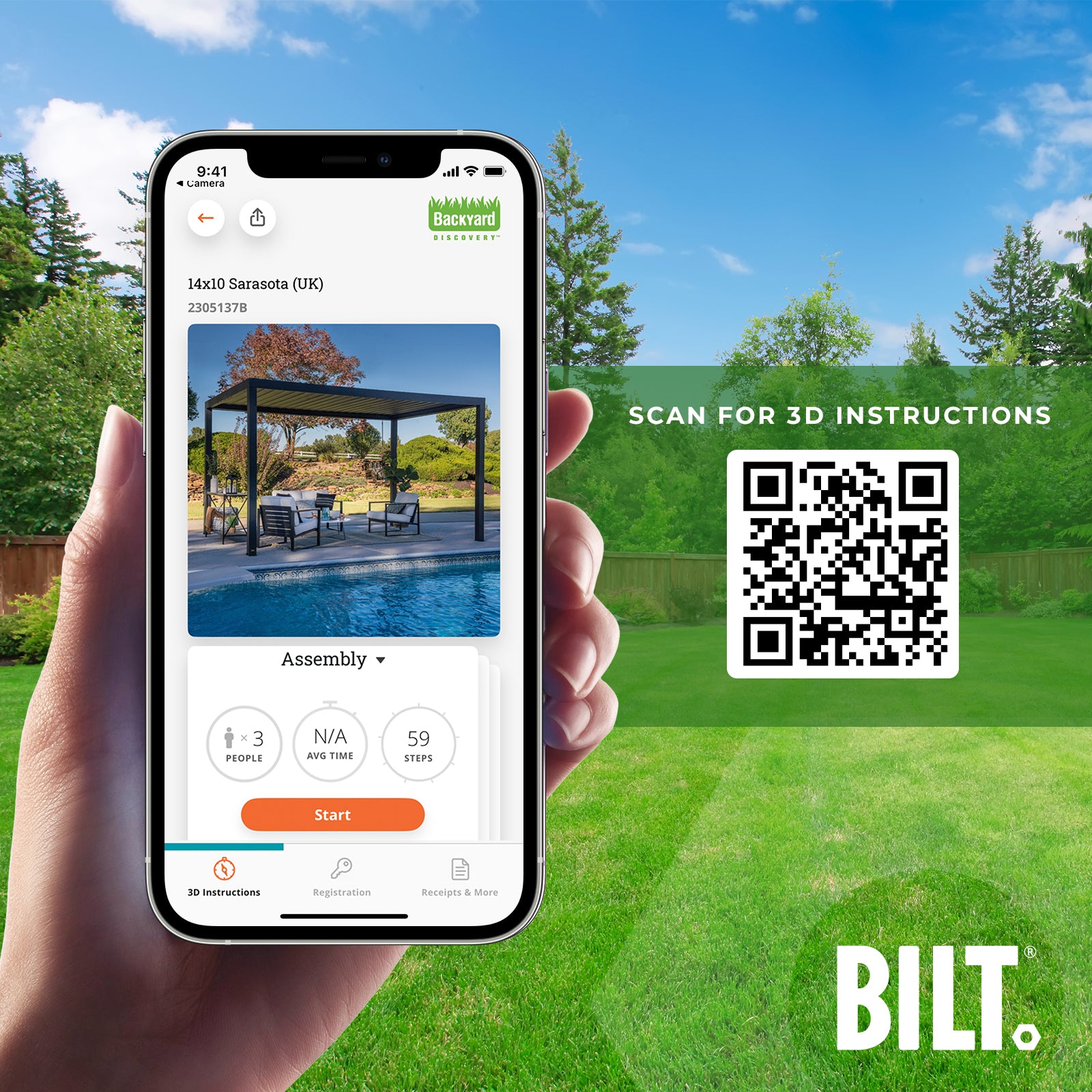 4.3m x 3.0m (14ft x 10ft) Sarasota Steel Louvered Pergola