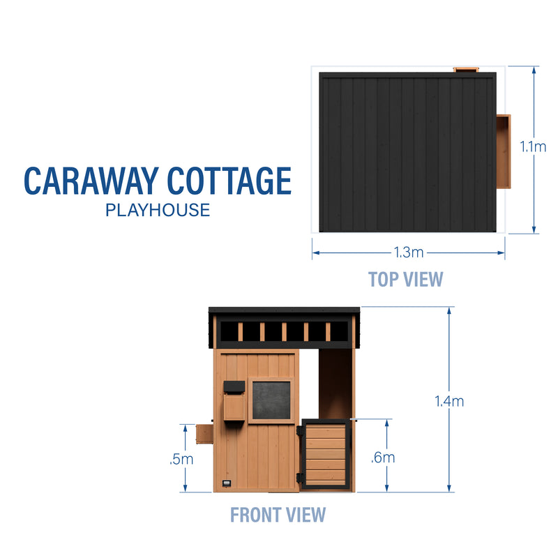 Caraway Cottage Playhouse - Light Brown specifications