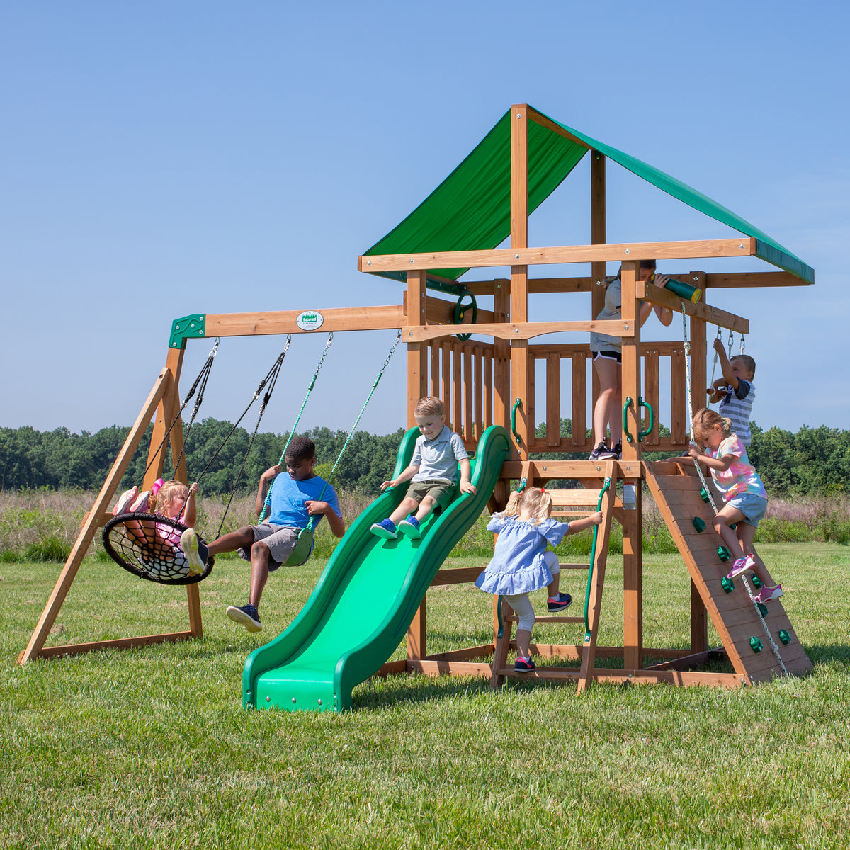 Grayson Peak Swing Set and Climbing Frame