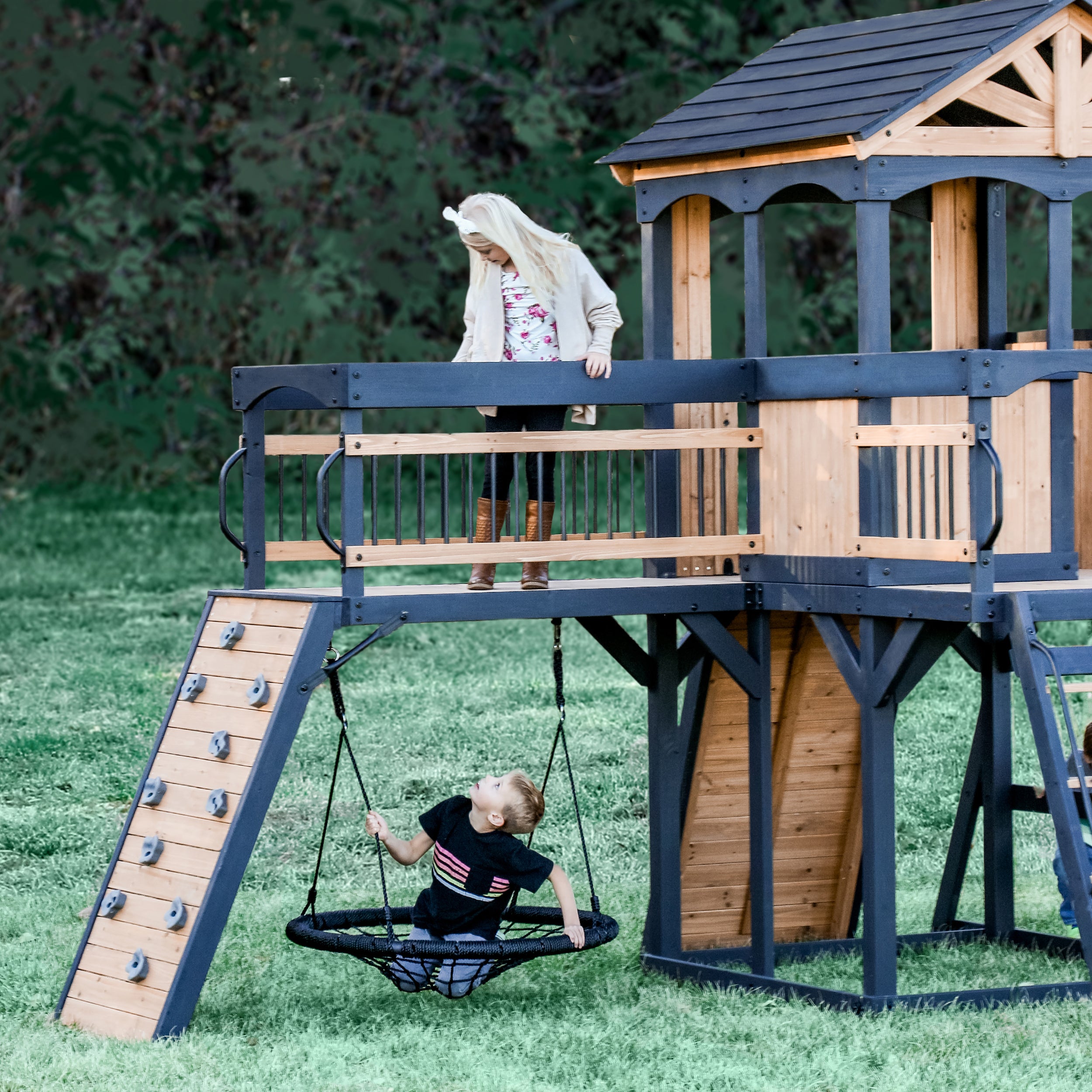 Timber Crossing Swing Set and Climbing Frame