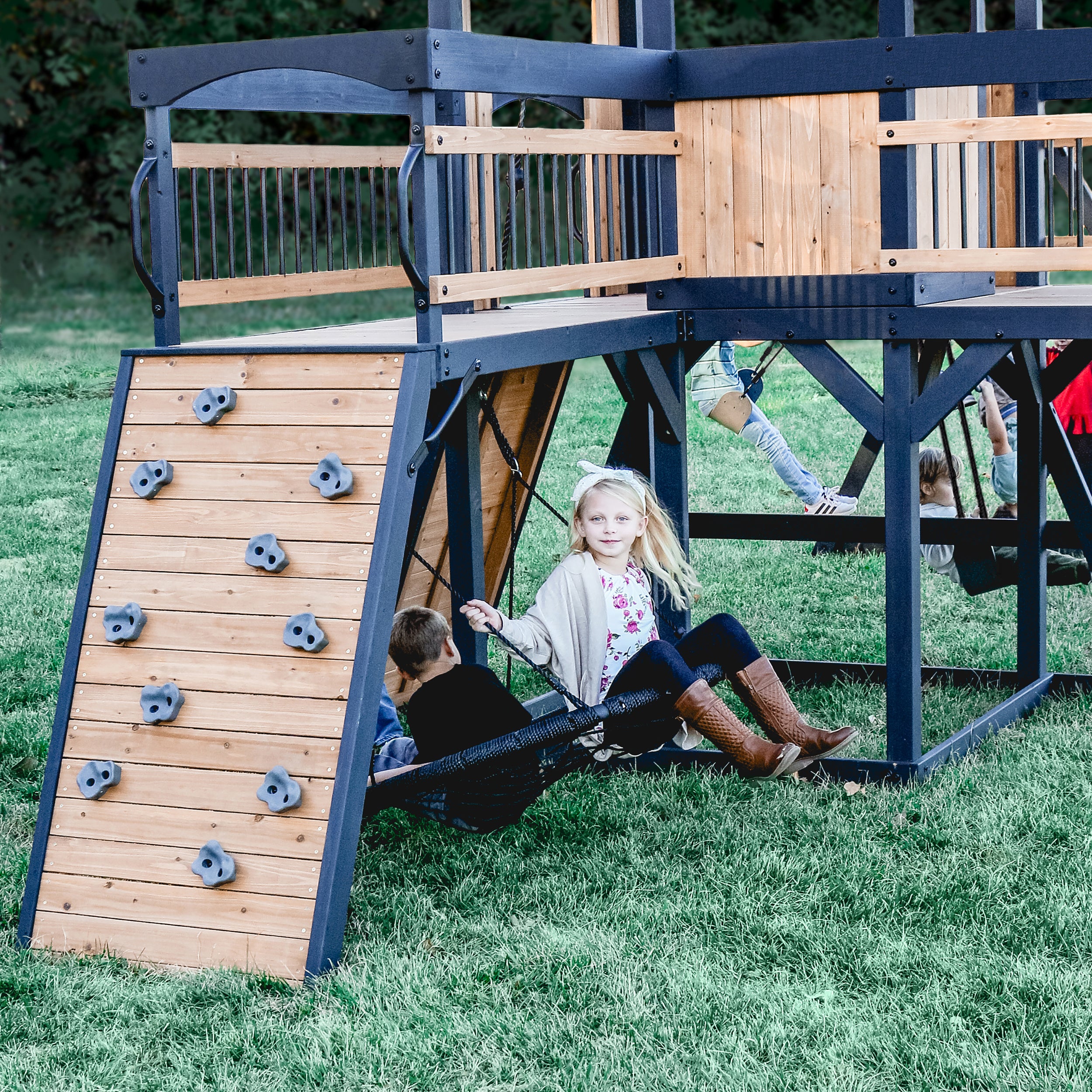 Timber Crossing Swing Set and Climbing Frame