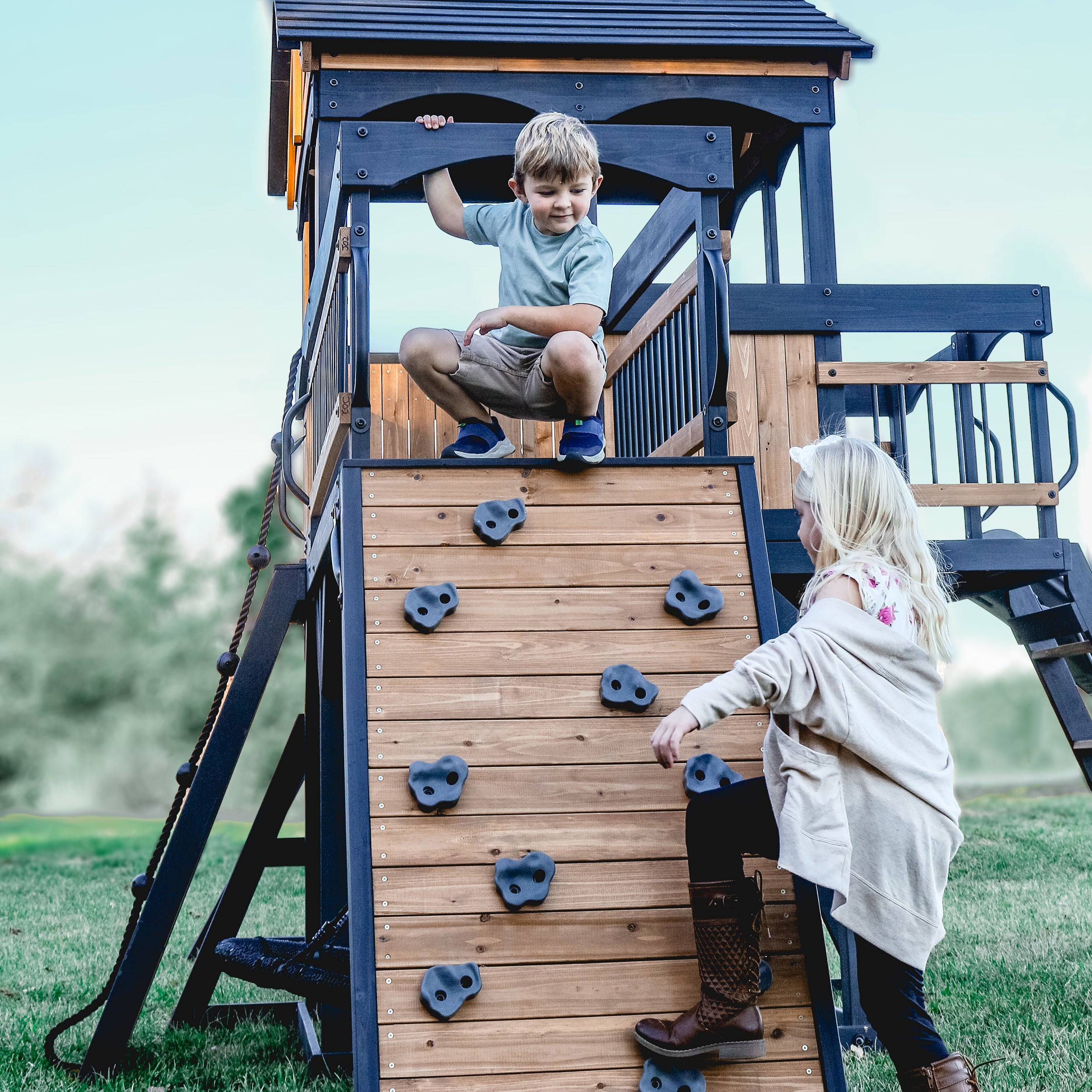 Timber Crossing Swing Set and Climbing Frame