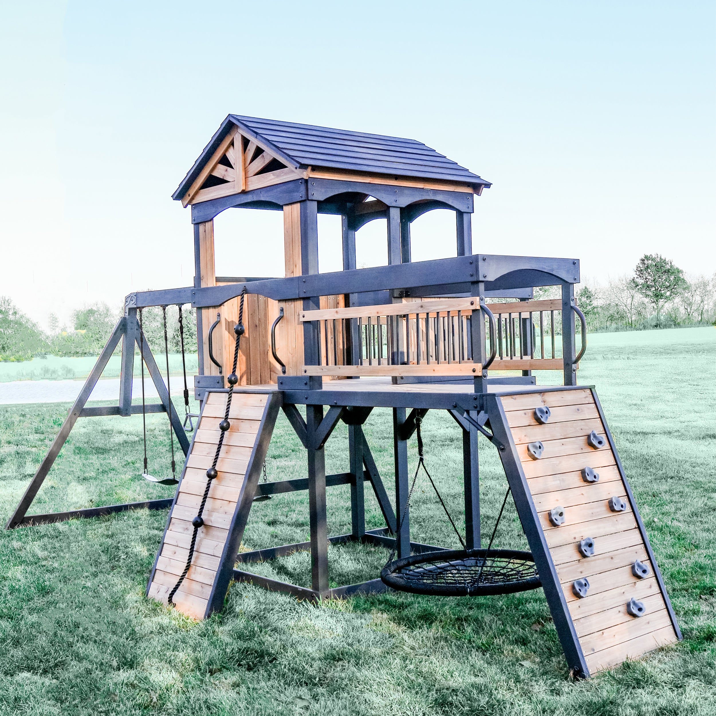 Timber Crossing Swing Set and Climbing Frame