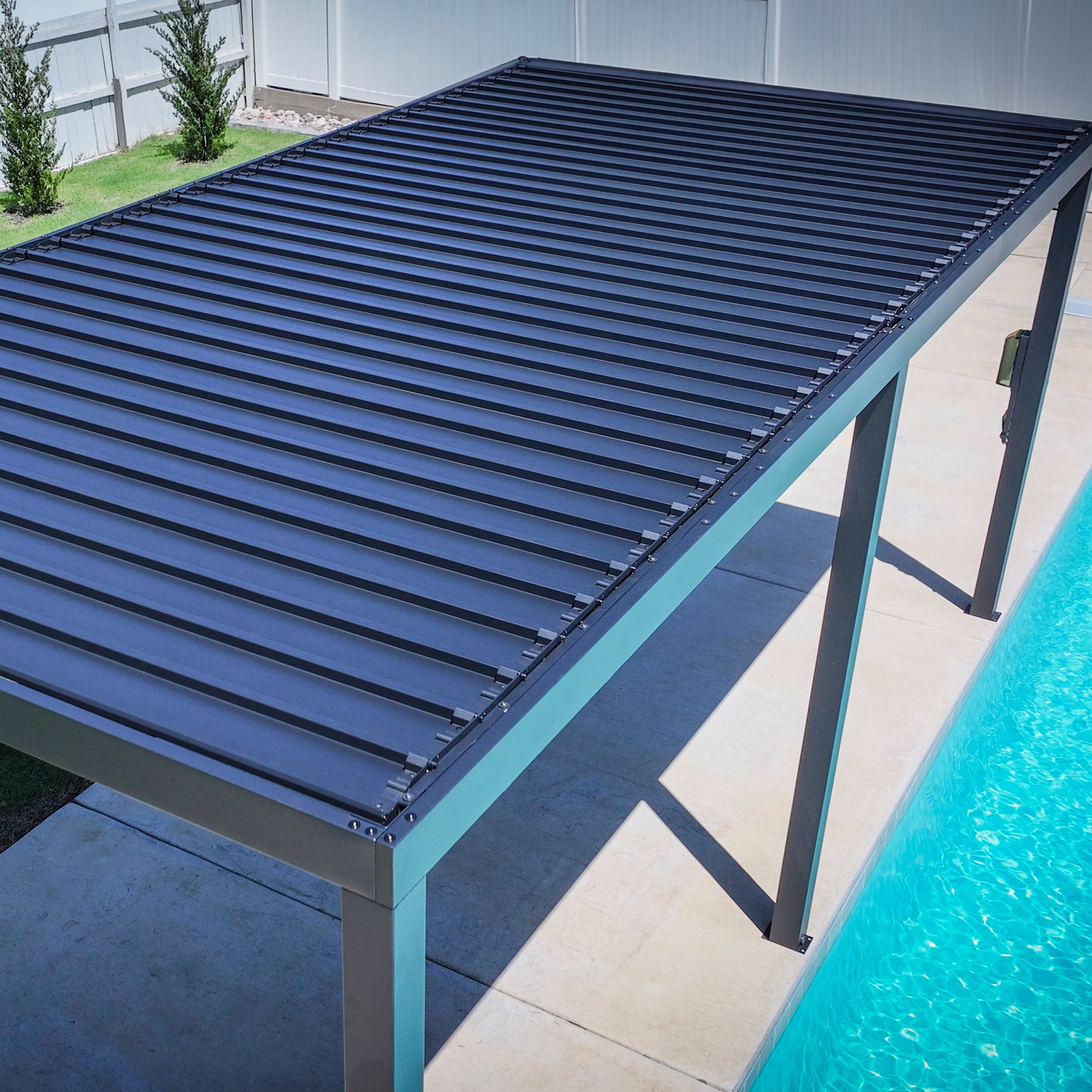 6m X 3m Sarasota Steel Louvered Pergola
