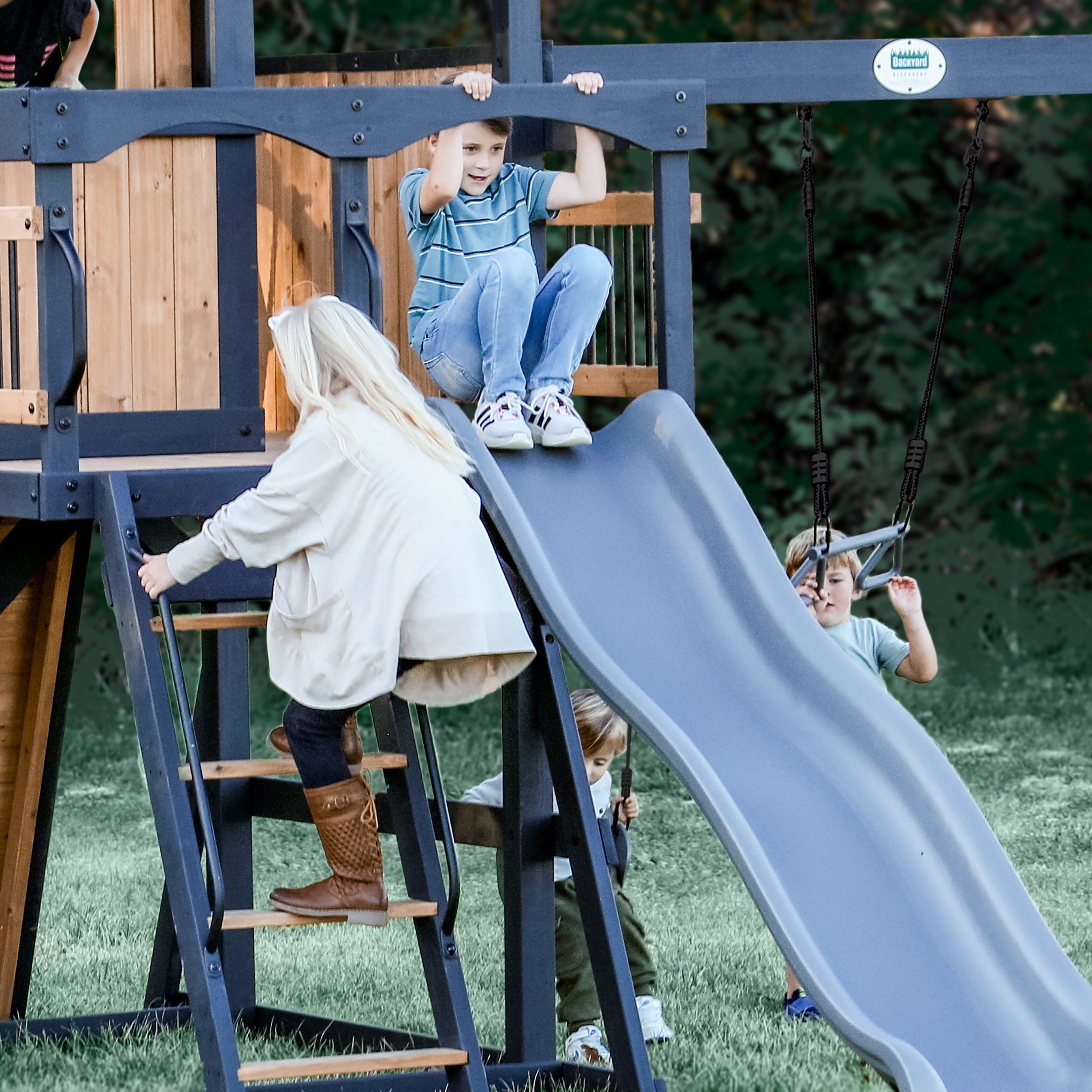 Timber Crossing Swing Set and Climbing Frame
