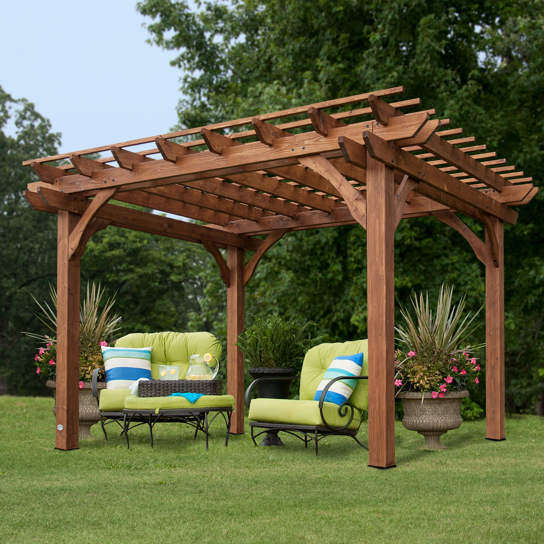 3.6m x 3m Wood Pergola 