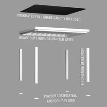 Load image into Gallery viewer, 3m x 3.6m x 2.3m Windham Modern Steel Pergola Exploded View
