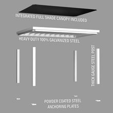 Load image into Gallery viewer, 3m x 4.3m 2.3m Windham Modern Steel Pergola exploded view

