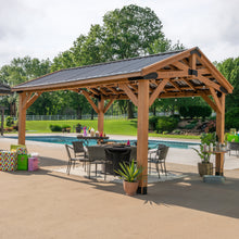 Load image into Gallery viewer, 4.9m x 3.6m Norwood Gazebo  (16 x 12) on garden patio
