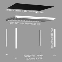 Load image into Gallery viewer, 3.7m x 4.9m x 2.3m Windham Modern Steel Pergola Exploded View
