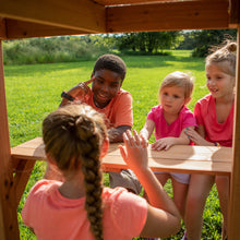 Load image into Gallery viewer, Picnic bench on belmont wooden swing set
