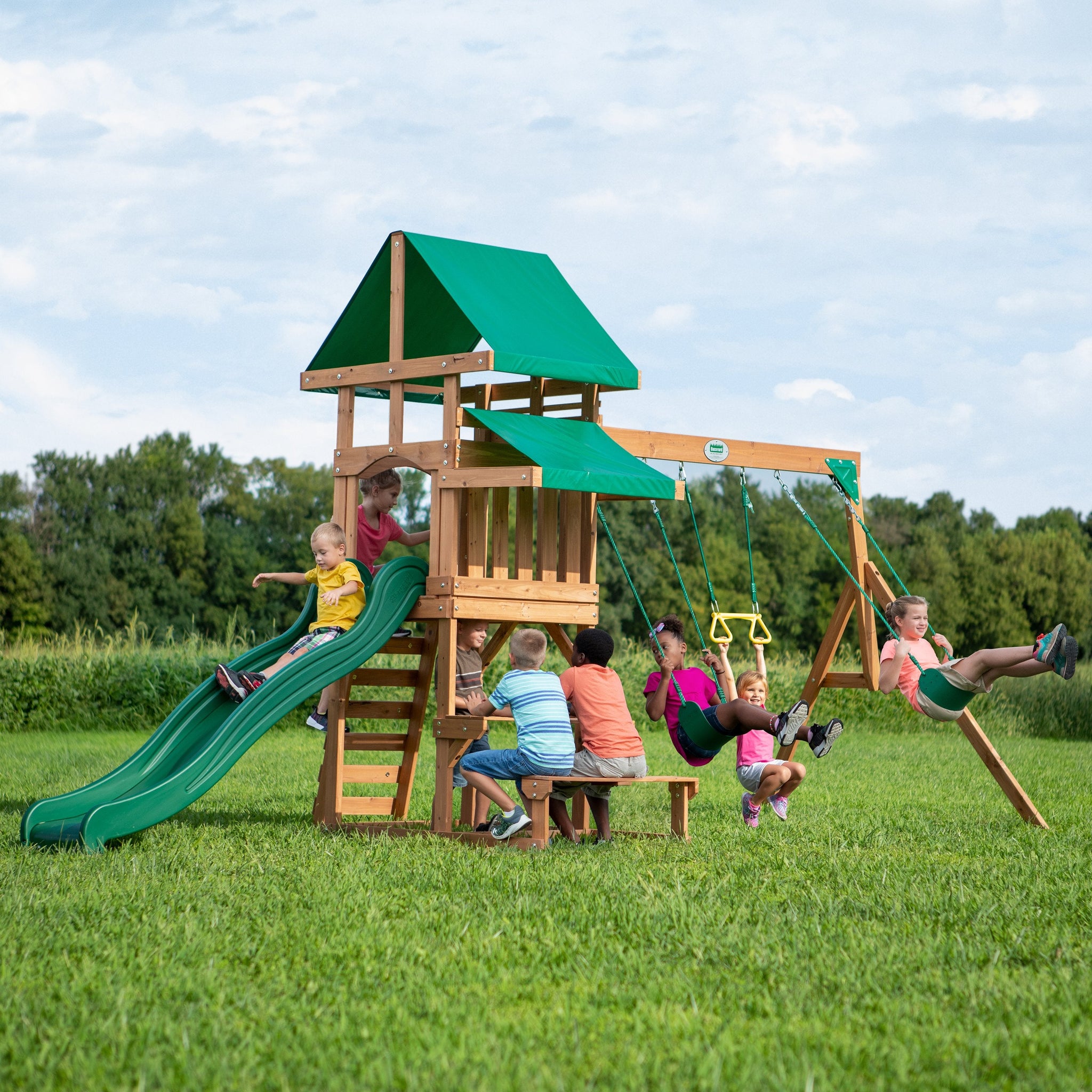 Backyard discovery wooden swing sets on sale