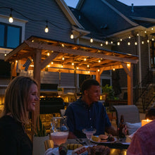 Load image into Gallery viewer, Saxony XL Grill Gazebo lights up outdoor garden party
