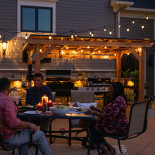 Load image into Gallery viewer, Saxony XL Grill Gazebo Lights at night in outdoor gardeen BBQ
