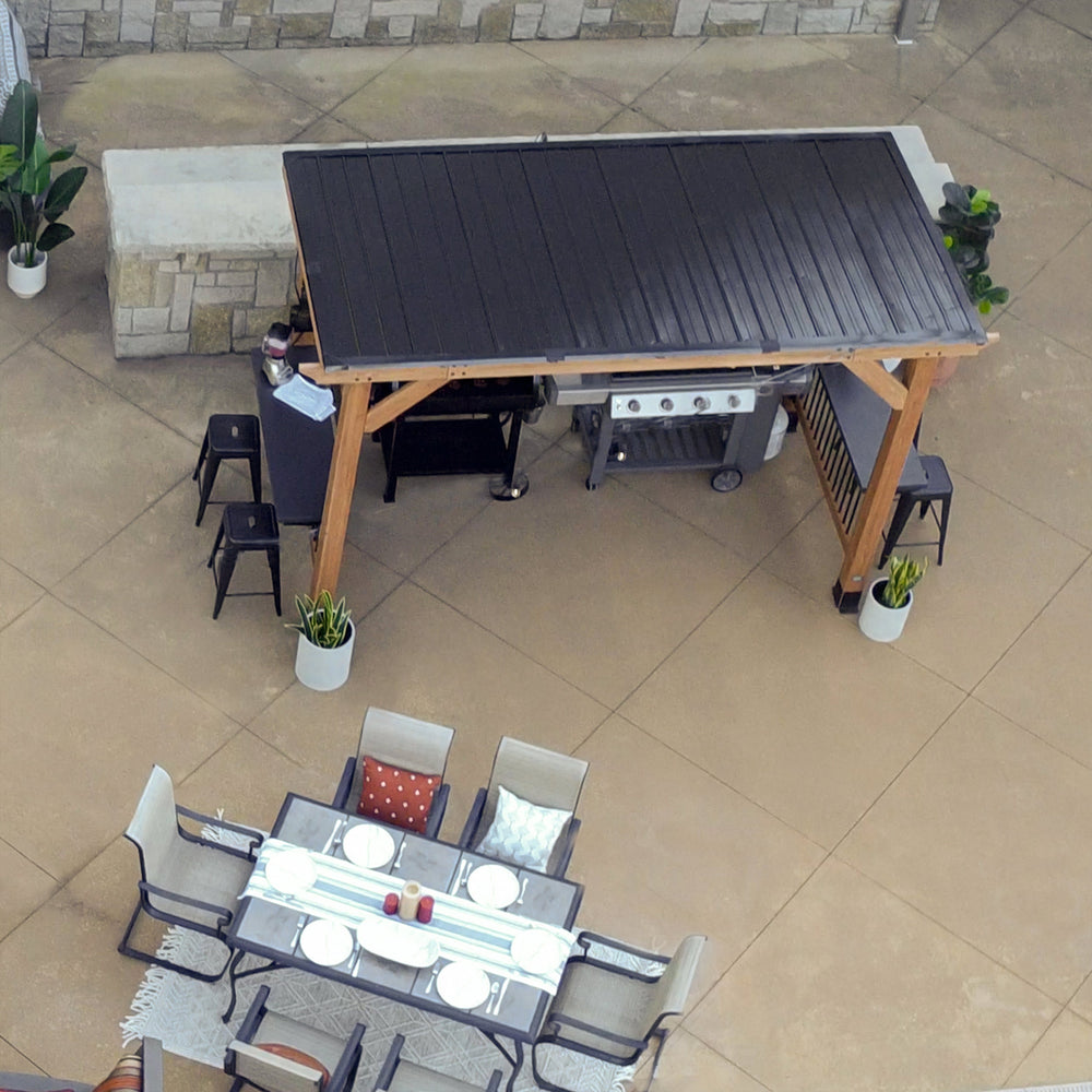 Saxony XL Grill Gazebo Garden Furniture Backyard Discovery UK