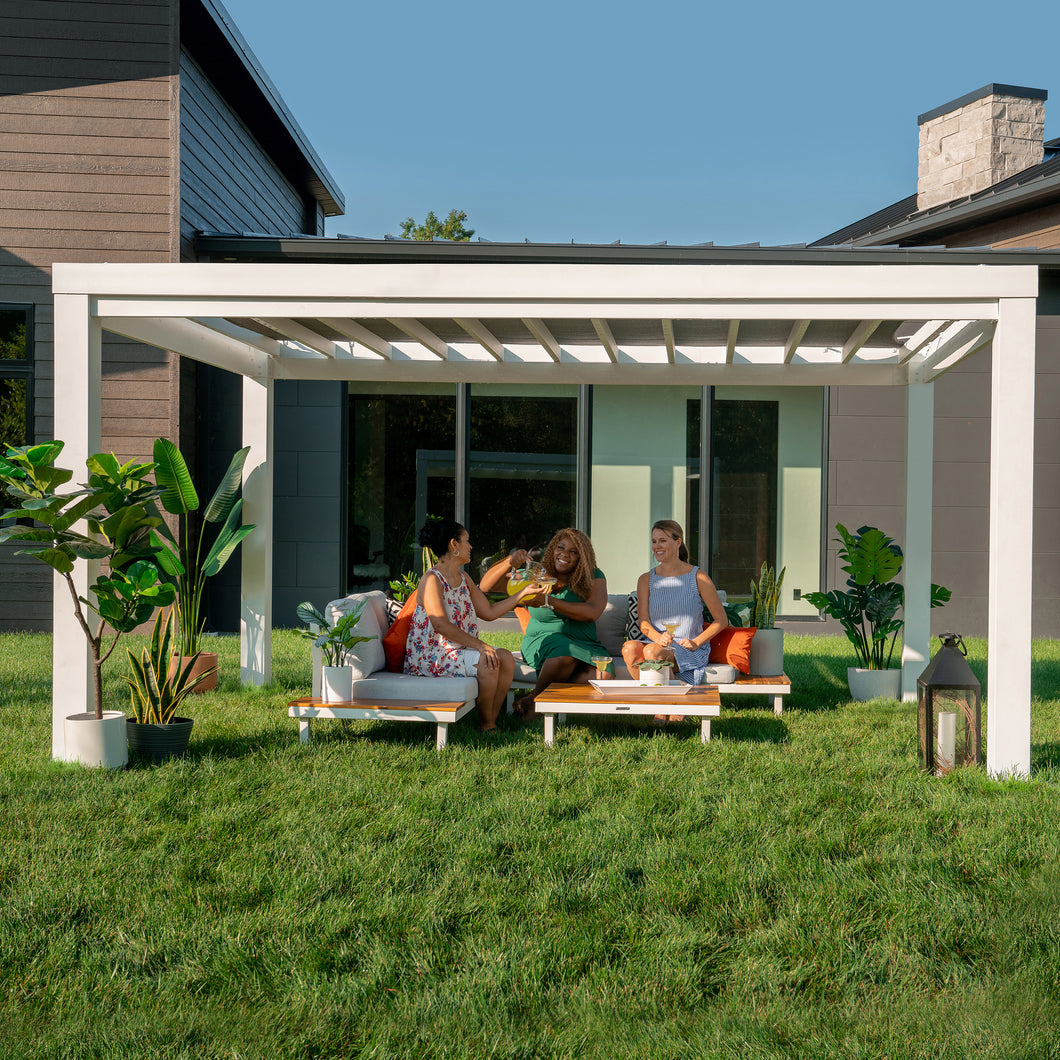 3m x 4.3m 2.3m Windham Modern Steel Pergola