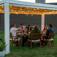 Load image into Gallery viewer, 3.7m x 4.9m x 2.3m Windham Modern Steel Pergola with lights

