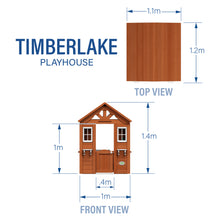 Load image into Gallery viewer, Timberlake Playhouse Dimensions
